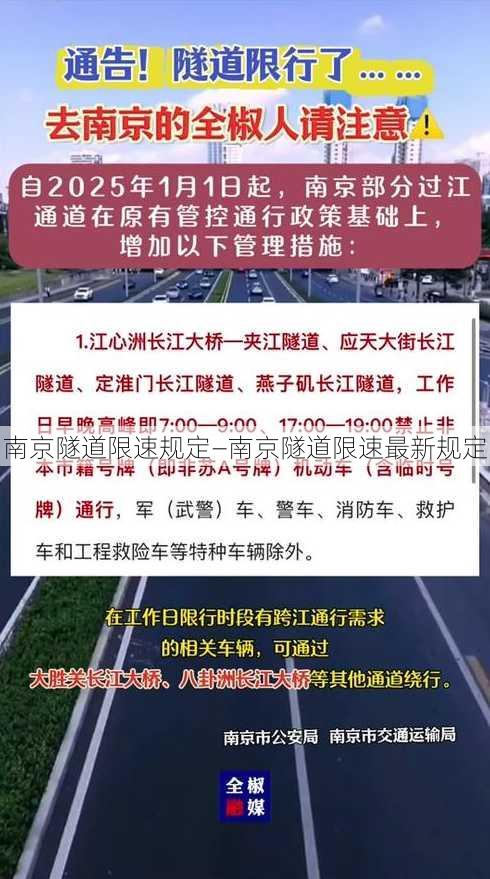 南京隧道限速规定—南京隧道限速最新规定