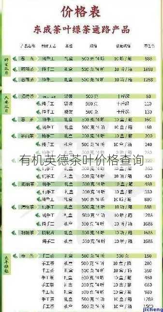 有机英德茶叶价格查询