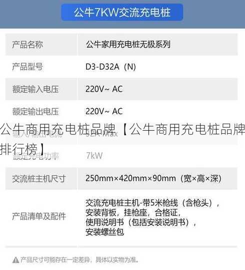 公牛商用充电桩品牌【公牛商用充电桩品牌排行榜】