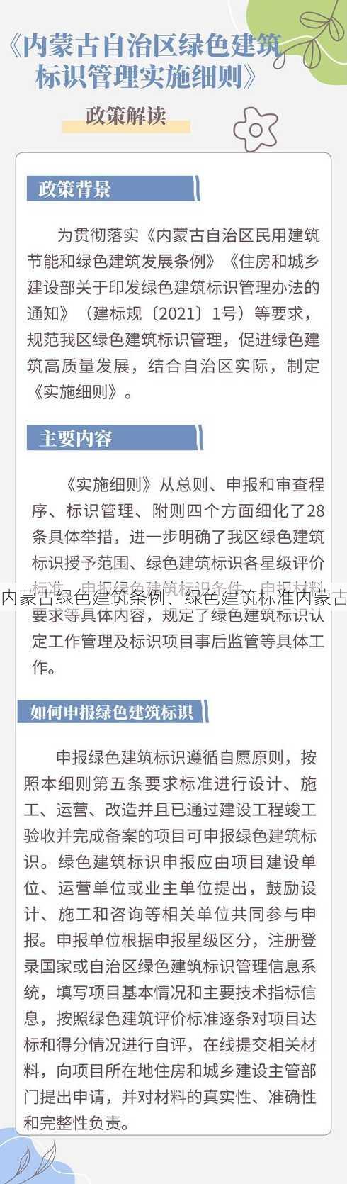 内蒙古绿色建筑条例、绿色建筑标准内蒙古